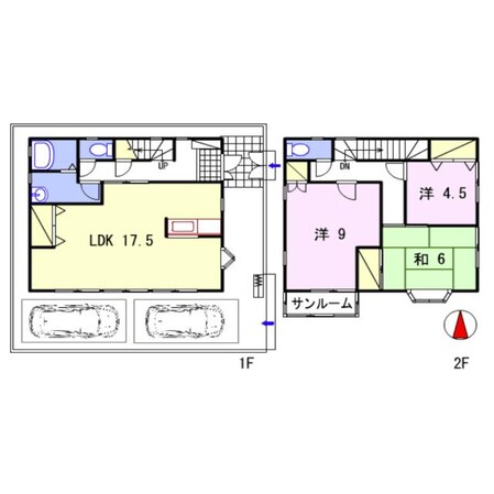 双葉町戸建の物件間取画像